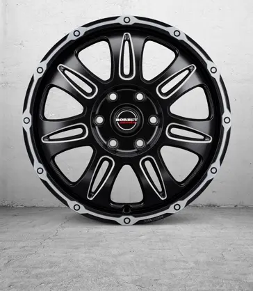 BORBET CW8 black rim window polished matt